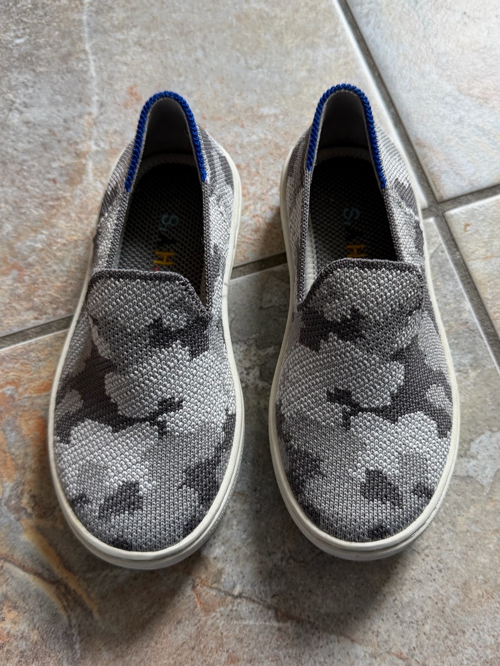 Rothy’s Kids Slip-On Sneakers - Gray Camouflage